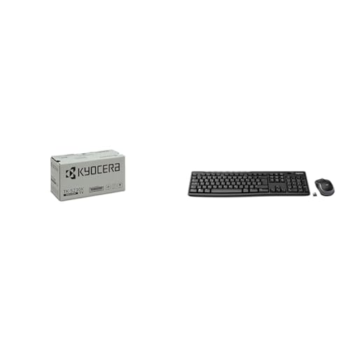 Kyocera TK-5230K Original Toner-Kartusche Schwarz 1T02R90NL0. Für ECOSYS M5521cdn & Logitech MK270 Kabelloses Set mit Tastatur und Maus für Windows von Kyocera