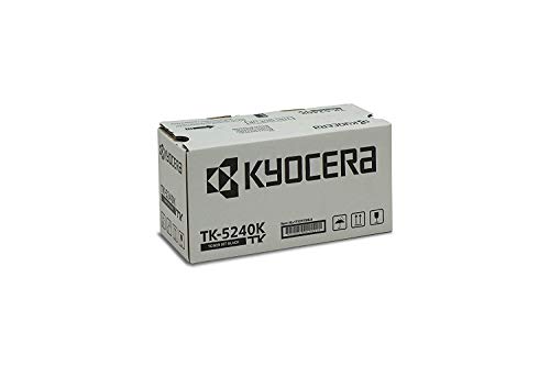 Kyocera TK-5240K Toner Schwarz, Original Toner 1T02R70NL0. Toner Drucker kompatibel für ECOSYS M5526cdn, ECOSYS M5526cdw, ECOSYS P5026cdn, ECOSYS P5026cdw. von Kyocera