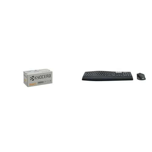 Kyocera TK-5240Y Toner Gelb, Original Tonerkartusche 1T02R7ANL0 & Logitech MK850 Performance Kabelloses Tastatur-Maus-Set, Bluetooth von Kyocera