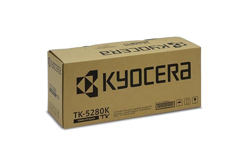 Kyocera TK-5280K Toner Schwarz. Original Tonerkartusche 1T02TW0NL0. Toner Drucker kompatibel für M6235CIDN. Drucker Toner für bis zu 11000 Seiten von Kyocera
