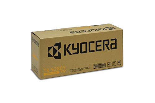 Kyocera TK-5280Y Toner Gelb. Original Tonerkartusche 1T02TWANL0. Toner Drucker kompatibel für M6235CIDN. Drucker Toner für bis zu 11000 Seiten von Kyocera