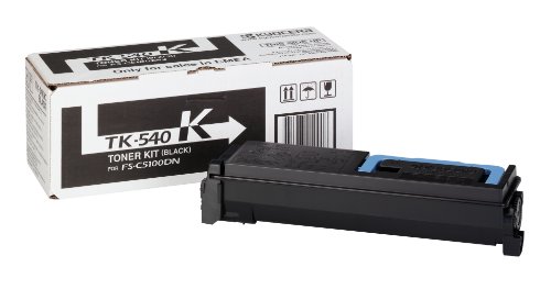 Kyocera TK-540K Toner Schwarz, Original Tonerkartusche 1T02HL0EU0–0T2HL0EU, Kompatibel für ECOSYS FS-C5100DN von Kyocera