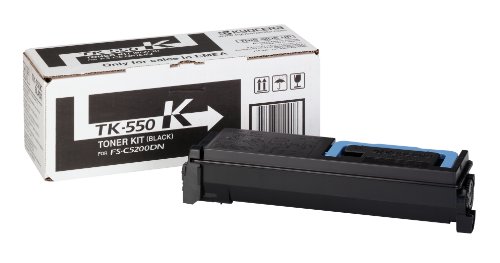 Kyocera TK-550K Toner Schwarz. Original Tonerkartusche 1T02HM0EU0. Kompatibel für ECOSYS FS-C5200DN von Kyocera