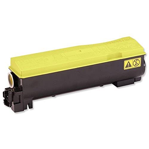 Kyocera TK-570Y Toner Gelb 1T02HGAEU0. Toner Drucker kompatibel für ECOSYS P7035cdn, FS-C5400DN. Original Tonerkartusche für bis zu 12000 Seiten von Kyocera