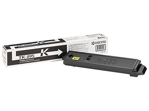 Kyocera TK-895K Toner Schwarz 1T02K00NL0. Toner Drucker kompatibel für FS-C8020MFP, FS-C8025MFP, FS-C8520MFP, FS-C8525MFP. Original Tonerkartusche für bis zu 12000 Seiten von Kyocera