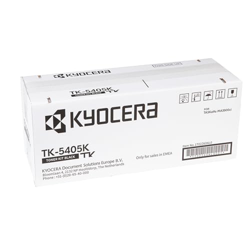 Kyocera Toner TK-5405K Schwarz. Original Toner-Kartusche. Toner Drucker kompatibel für TASKalfa MA3500ci von Kyocera