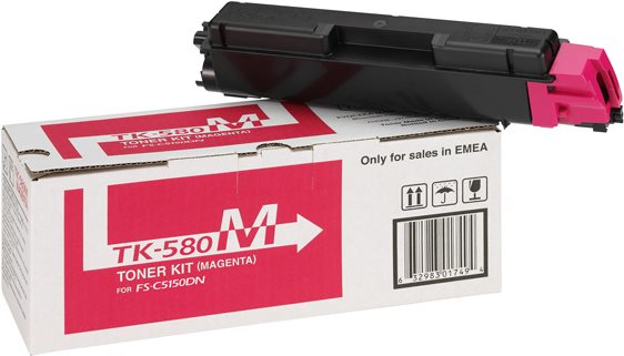 Kyocera Toner TK-580M - Magenta - Kapazität: 2.800 Seiten (1T02KTBNL0) von Kyocera