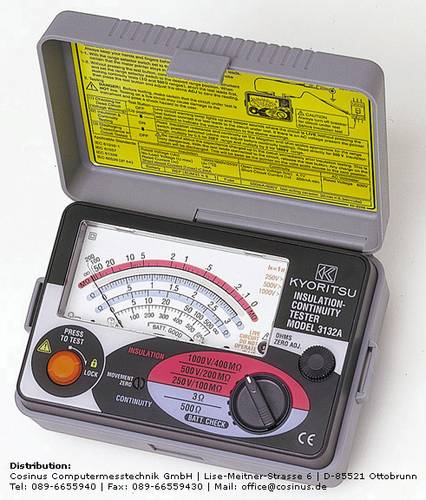 Kyoritsu KEW-3132A Isolationsmessgerät 250 V, 500 V, 1000V von Kyoritsu