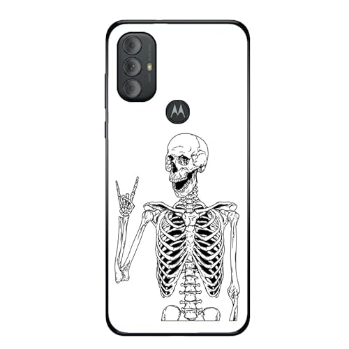 Bones and Botany Skull Hülle - Kompatibel mit Motorola Moto G Power 2022 Trendy Design TPU Bumper Case von Kyppwh