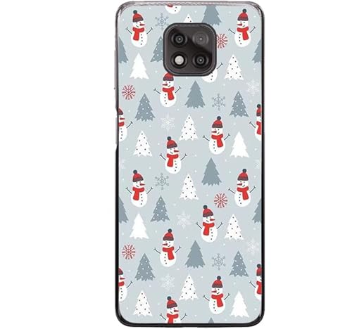 Winter Weihnachten Hülle Kompatibel mit Motorola Moto G Power 2021, Niedlicher Schneemann Weihnachtsbaum Hülle Kompatibel mit Motorola Moto G Power 2021, Trendiges Design TPU Bumper Case von Kyppwh