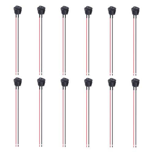 Kyrio 12pcs Wippschalter Kippschalter Rund 6a/250v 10a/125v 2 Polig Runde Schalter Wippschalter für Auto Lampe Tischleuchte Boot Haushaltsgeräte (styleA) von Kyrio