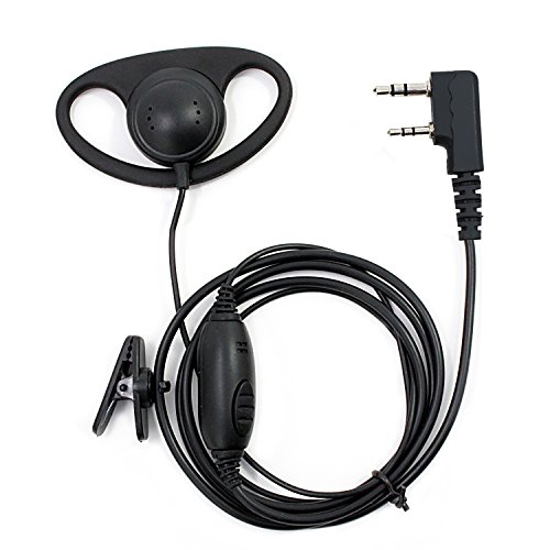Kyrio Zwei-Wege-Radio-Ohrhörer, 2-poliges Walkie-Talkie-Headset mit Mikrofonkompatibilität für Baofeng UV5R 888S PS Kenwood H-777, 1 Stuck Kyrio Zwei-Wege-Radio-Ohrhörer, 2-poliges Walkie-Talkie-Headset mit Mikrofonkompatibilität für Baofeng UV5R 888S PS Kenwood H-777, 1 Stuck von Kyrio