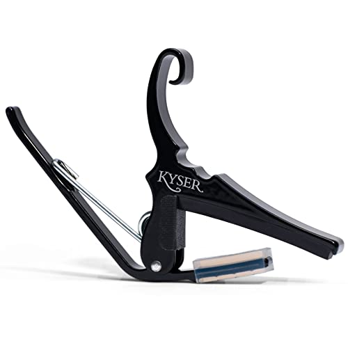 Kyser Quick-Change Capo for 6-string acoustic guitars, Black, KG6B von Kyser