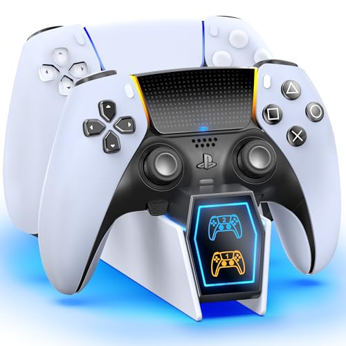 PS5 Controller Ladestation für PS5 Controller & Edge Controller, 2 Std. Schnellladung PS5 Ladestation mit LED Anzeige, Ladestation für Playstation 5 Controller & Edge, PS5 Zubehör PS5 Controller Ladestation für PS5 Controller & Edge Controller, 2 Std. Schnellladung PS5 Ladestation mit LED Anzeige, Ladestation für Playstation 5 Controller & Edge, PS5 Zubehör von Kytok