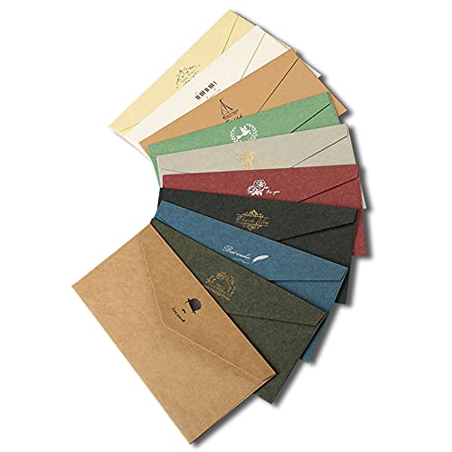 Kytpyi umschläge, 10 stück 22 x 11cm kraftpapier kuverts umschläge einladung vintage umschläge briefumschläge papierumschlägegeschenkumschläge kartonfür geschenk gruß weihnachten valentinstag von Kytpyi