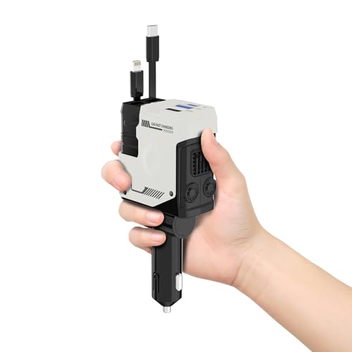 Kyyivwine 4 in1 Einziehbares Auto Ladegerät,Schnelles Ladegerät Auto 66W,2 Kabel und 2 Port,Zigarettenanzünder SteckerAdapter Car Charger Kompatibel mit iPhone15/14/13/12/11,Galaxy,Google Pixel7(Weiß) Kyyivwine 4 in1 Einziehbares Auto Ladegerät,Schnelles Ladegerät Auto 66W,2 Kabel und 2 Port,Zigarettenanzünder SteckerAdapter Car Charger Kompatibel mit iPhone15/14/13/12/11,Galaxy,Google Pixel7(Weiß) von Kyyivwine