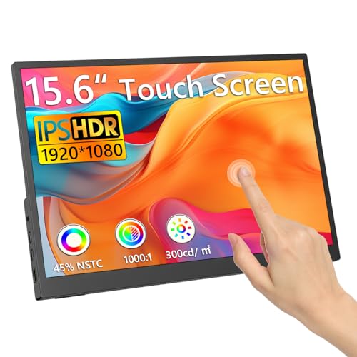 Kyyivwine 15T 15,6 Zoll FHD1080P Tragbarer Monitor,IPS-Sreen Touchscreen-Display with 2 USB-C,HDMI,10-Punkt-Touch,Dual-Lautsprecher,Erweiterter Portable Monitor für Laptop,PC,Mobiltelefon,Mac,Xbox,PS5 Kyyivwine 15T 15,6 Zoll FHD1080P Tragbarer Monitor,IPS-Sreen Touchscreen-Display with 2 USB-C,HDMI,10-Punkt-Touch,Dual-Lautsprecher,Erweiterter Portable Monitor für Laptop,PC,Mobiltelefon,Mac,Xbox,PS5 von Kyyivwine