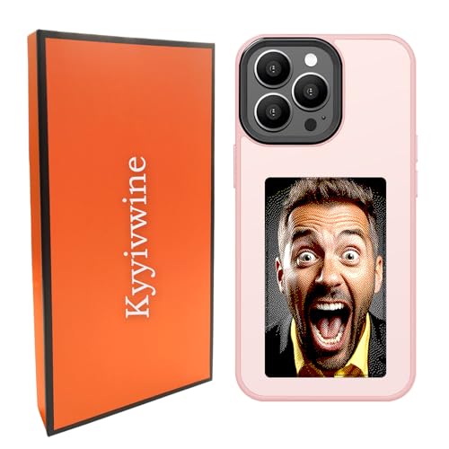 Kyyivwine Smart-Tintenbildschirm-Handyhülle, DIY-Display-Bild,Personalisierte Hülle für iPhone 13/iPhone 14,Handyhülle Selber Gestalten,iPhone Display Handyhülle,TPU -Material Handyhülle NFC,Rosa Kyyivwine Smart-Tintenbildschirm-Handyhülle, DIY-Display-Bild,Personalisierte Hülle für iPhone 13/iPhone 14,Handyhülle Selber Gestalten,iPhone Display Handyhülle,TPU -Material Handyhülle NFC,Rosa von Kyyivwine