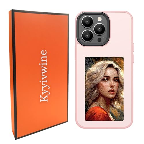 Kyyivwine Smart-Tintenbildschirm-Handyhülle, DIY-Display-Bild,Personalisierte Hülle für iPhone 13 Pro Max,Handyhülle Selber Gestalten,iPhone Display Handyhülle,TPU -Material Handyhülle NFC,Rosa Kyyivwine Smart-Tintenbildschirm-Handyhülle, DIY-Display-Bild,Personalisierte Hülle für iPhone 13 Pro Max,Handyhülle Selber Gestalten,iPhone Display Handyhülle,TPU -Material Handyhülle NFC,Rosa von Kyyivwine
