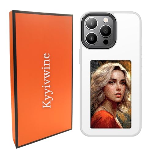 Kyyivwine Smart-Tintenbildschirm-Handyhülle, DIY-Display-Bild,Personalisierte Hülle für iPhone 13 Pro Max,Handyhülle Selber Gestalten,iPhone Display Handyhülle,TPU -Material Handyhülle NFC,Weiß Kyyivwine Smart-Tintenbildschirm-Handyhülle, DIY-Display-Bild,Personalisierte Hülle für iPhone 13 Pro Max,Handyhülle Selber Gestalten,iPhone Display Handyhülle,TPU -Material Handyhülle NFC,Weiß von Kyyivwine