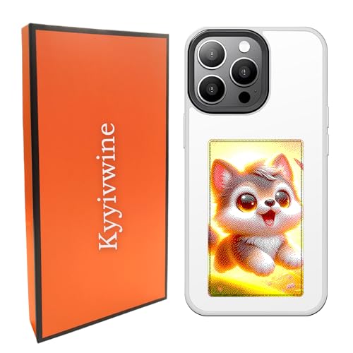 Kyyivwine Smart-Tintenbildschirm-Handyhülle, DIY-Display-Bild,Personalisierte Hülle für iPhone 15 Pro,Handyhülle Selber Gestalten,iPhone Display Handyhülle,TPU -Material Anti -Fall Handyhülle,Weißes Kyyivwine Smart-Tintenbildschirm-Handyhülle, DIY-Display-Bild,Personalisierte Hülle für iPhone 15 Pro,Handyhülle Selber Gestalten,iPhone Display Handyhülle,TPU -Material Anti -Fall Handyhülle,Weißes von Kyyivwine