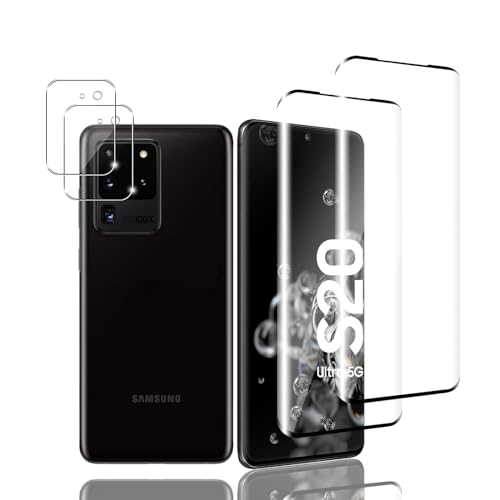 Kziwii 2+2 Stück Schutzfolie für Samsung Galaxy S20 Ultra 5G Panzer Schutz Glas, 2 Panzerfolie und 2 Kamera Schutzglas,HD Displayschutzfolie, 9H Härte, Anti-Bläschen für Samsung Galaxy S20 Ultra 5G Kziwii 2+2 Stück Schutzfolie für Samsung Galaxy S20 Ultra 5G Panzer Schutz Glas, 2 Panzerfolie und 2 Kamera Schutzglas,HD Displayschutzfolie, 9H Härte, Anti-Bläschen für Samsung Galaxy S20 Ultra 5G von Kziwii