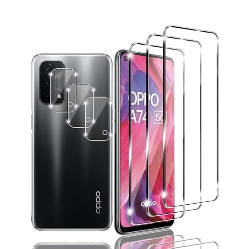 Kziwii 3+3 Stück Schutzfolie für OPPO A74 5G Panzer Schutz Glas, 3 Panzerfolie und 3 Kamera Schutzglas,HD Displayschutzfolie, 9H Härte, Anti-Kratz, Anti-Bläschen für OPPO A74 5G Kziwii 3+3 Stück Schutzfolie für OPPO A74 5G Panzer Schutz Glas, 3 Panzerfolie und 3 Kamera Schutzglas,HD Displayschutzfolie, 9H Härte, Anti-Kratz, Anti-Bläschen für OPPO A74 5G von Kziwii