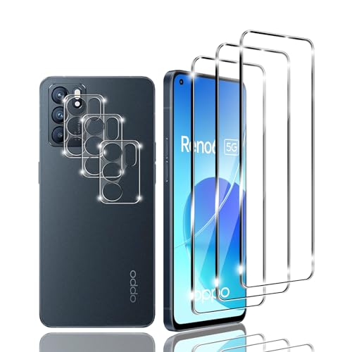 Kziwii 3+3 Stück Schutzfolie für Oppo Reno 6 5G Panzer Schutz Glas, 3 Panzerfolie und 3 Kamera Schutzglas,HD Displayschutzfolie, 9H Härte, Anti-Kratz, Anti-Bläschen für Oppo Reno 6 5G Kziwii 3+3 Stück Schutzfolie für Oppo Reno 6 5G Panzer Schutz Glas, 3 Panzerfolie und 3 Kamera Schutzglas,HD Displayschutzfolie, 9H Härte, Anti-Kratz, Anti-Bläschen für Oppo Reno 6 5G von Kziwii