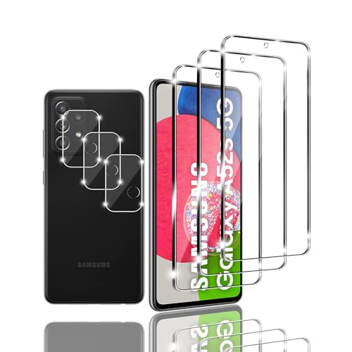 Kziwii 3+3 Stück Schutzfolie für Samsung Galaxy A52s 5G Panzer Schutz Glas, 3 Panzerfolie und 3 Kamera Schutzglas,HD Displayschutzfolie, 9H Härte, Anti-Bläschen für Samsung Galaxy A52s 5G Kziwii 3+3 Stück Schutzfolie für Samsung Galaxy A52s 5G Panzer Schutz Glas, 3 Panzerfolie und 3 Kamera Schutzglas,HD Displayschutzfolie, 9H Härte, Anti-Bläschen für Samsung Galaxy A52s 5G von Kziwii