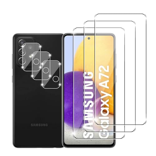 Kziwii 3+3 Stück Schutzfolie für Samsung Galaxy A72 5G Panzer Schutz Glas, 3 Panzerfolie und 3 Kamera Schutzglas,HD Displayschutzfolie, 9H Härte, Anti-Kratz, Anti-Bläschen für Samsung Galaxy A72 5G Kziwii 3+3 Stück Schutzfolie für Samsung Galaxy A72 5G Panzer Schutz Glas, 3 Panzerfolie und 3 Kamera Schutzglas,HD Displayschutzfolie, 9H Härte, Anti-Kratz, Anti-Bläschen für Samsung Galaxy A72 5G von Kziwii