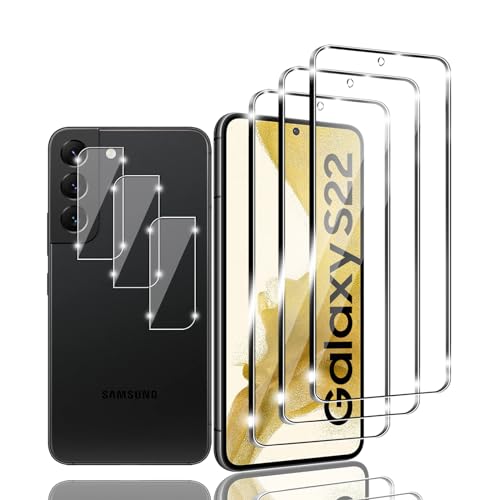 Kziwii 3+3 Stück Schutzfolie für Samsung Galaxy S22 5G Panzer Schutz Glas, 3 Panzerfolie und 3 Kamera Schutzglas,HD Displayschutzfolie, 9H Härte, Anti-Kratz, Anti-Bläschen für Samsung Galaxy S22 5G Kziwii 3+3 Stück Schutzfolie für Samsung Galaxy S22 5G Panzer Schutz Glas, 3 Panzerfolie und 3 Kamera Schutzglas,HD Displayschutzfolie, 9H Härte, Anti-Kratz, Anti-Bläschen für Samsung Galaxy S22 5G von Kziwii
