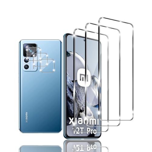 Kziwii 3+3 Stück Schutzfolie für Xiaomi 12T Pro Panzer Schutz Glas, 3 Panzerfolie und 3 Kamera Schutzglas,HD Displayschutzfolie, 9H Härte, Anti-Kratz, Anti-Bläschen für Xiaomi 12T Pro Kziwii 3+3 Stück Schutzfolie für Xiaomi 12T Pro Panzer Schutz Glas, 3 Panzerfolie und 3 Kamera Schutzglas,HD Displayschutzfolie, 9H Härte, Anti-Kratz, Anti-Bläschen für Xiaomi 12T Pro von Kziwii