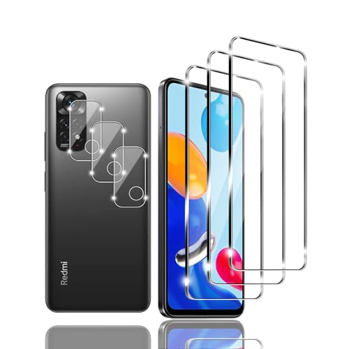 Kziwii 3+3 Stück Schutzfolie für Xiaomi Redmi Note 11 Panzer Schutz Glas, 3 Panzerfolie und 3 Kamera Schutzglas,HD Displayschutzfolie, 9H Härte, Anti-Kratz, Anti-Bläschen für Xiaomi Redmi Note 11 Kziwii 3+3 Stück Schutzfolie für Xiaomi Redmi Note 11 Panzer Schutz Glas, 3 Panzerfolie und 3 Kamera Schutzglas,HD Displayschutzfolie, 9H Härte, Anti-Kratz, Anti-Bläschen für Xiaomi Redmi Note 11 von Kziwii