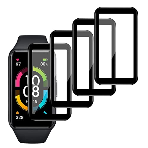 Kziwii 4 Stück Schutzfolie Displayschutzfolie für Honor Band 6 Protective Film, 3D Vollständige Abdeckung, Anti-Kratz, Blasenfrei, Panzerfolie für Honor Band 6 Kziwii 4 Stück Schutzfolie Displayschutzfolie für Honor Band 6 Protective Film, 3D Vollständige Abdeckung, Anti-Kratz, Blasenfrei, Panzerfolie für Honor Band 6 von Kziwii
