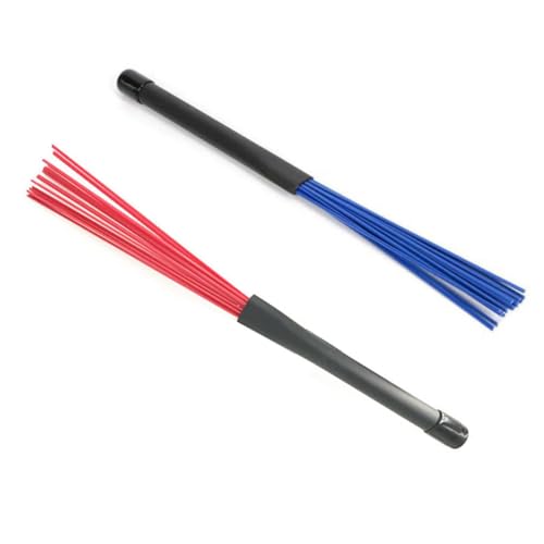 Kznifmk 2er-Pack Percussion-Drum-Bürsten, Professionelle Drahtbürsten, Jazz-Drum-Bürsten, Percussion-Drum-Bürsten von Kznifmk