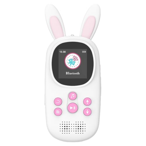 Kznifmk 32 GB Musik-MP3-Player für Kinder, Süßer Häschen-Musik-MP3-Player für Kinder mit BT, MP3- und MP4-Player mit Lautsprecher von Kznifmk