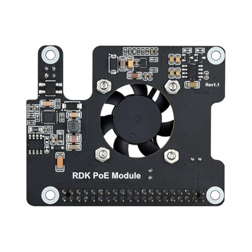 Kznifmk Für RDK X5 PoE HAT mit Lüfter + Kühlkörper für D-Robotics RDK X5-Mainboard IEEE 802.3af/at Erweiterungsplatine von Kznifmk