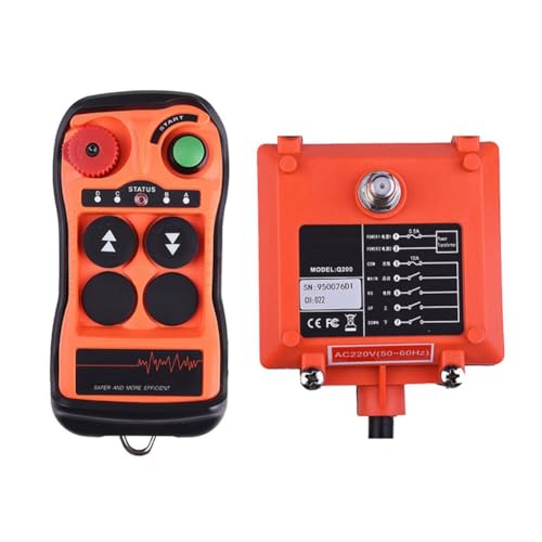 Kznifmk Q200 Industrielle Fernbedienung mit 2 Tasten, Wasserdicht IP65, Drahtloser Controller für Hallenkran Industrie AC380V Kznifmk Q200 Industrielle Fernbedienung mit 2 Tasten, Wasserdicht IP65, Drahtloser Controller für Hallenkran Industrie AC380V von Kznifmk