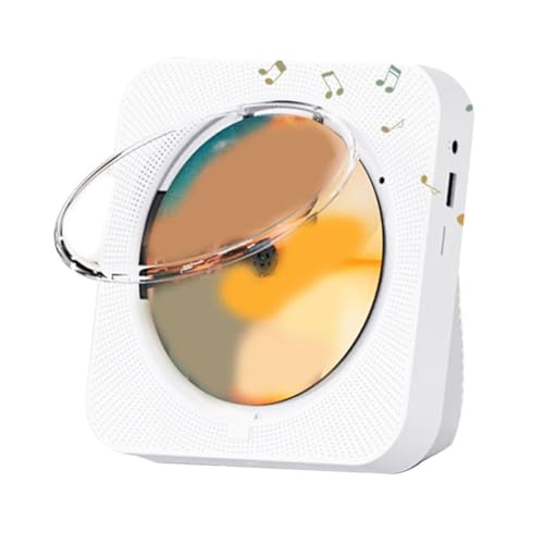 Kznifmk Tragbarer CD-Player -718 Bluetooth, Dual-Lautsprecher, FM-Radio, USB, Kopfhörer-, Stereo-Sound EU-Stecker von Kznifmk