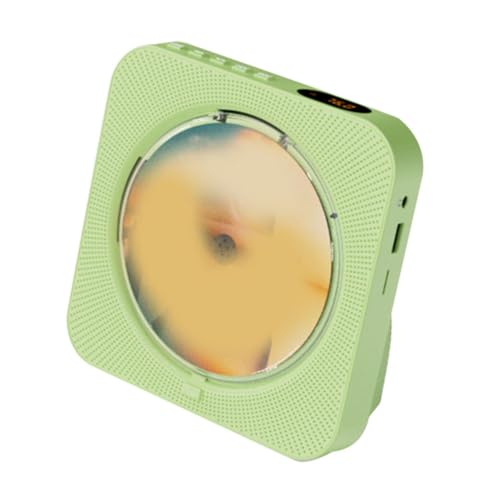 Kznifmk Tragbarer CD-Player -718 Bluetooth, Duallautsprecher FM-Radio, USB, Kopfhörermodus, Stereo Sound Grün mit EU-Stecker von Kznifmk