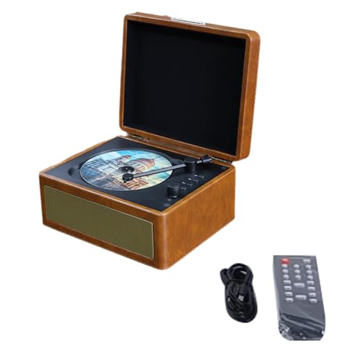 Kznifmk Tragbarer Kabelloser Bluetooth-Lautsprecher, Multifunktionaler Retro-CD-Player, Audio-Player, Aufnahmegerät, von Kznifmk