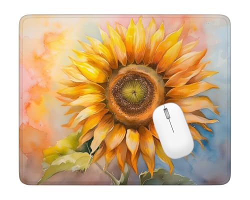 Mauspad 150x200x3mm Mousepad Gelb Schreibtischunterlage, Klein Mauspad Sonnenblume Mousepad mit Motiv, Wasserdichtes Mousepad, rutschfeste Gummiunterseite, Zuhause Computer Mauspad, Geschenke ZS-330 Mauspad 150x200x3mm Mousepad Gelb Schreibtischunterlage, Klein Mauspad Sonnenblume Mousepad mit Motiv, Wasserdichtes Mousepad, rutschfeste Gummiunterseite, Zuhause Computer Mauspad, Geschenke ZS-330 von Kzzggyym