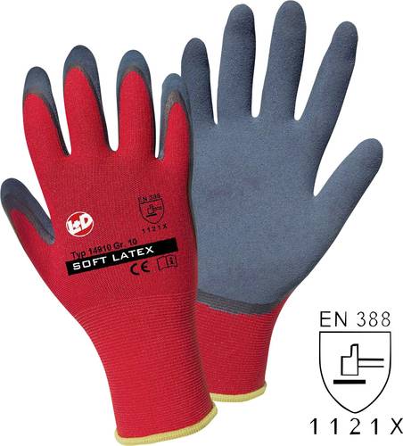 L+D Griffy Soft Latex 14910-11 Polyester Arbeitshandschuh Größe (Handschuhe): 11 EN 388:2016 CAT I von L+D Griffy
