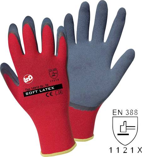 L+D Griffy Soft Latex 14910-8 Polyester Arbeitshandschuh Größe (Handschuhe): 8 EN 388:2016 CAT II von L+D Griffy