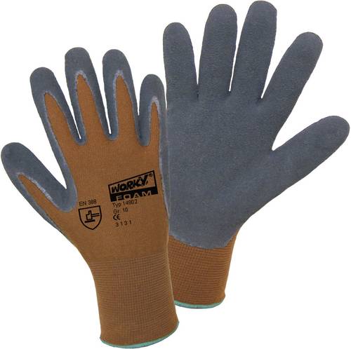 Worky 14902 NYLON LATEX FOAM Feinstrickhandschuh 100% Nylon mit geschäumter von L+D worky