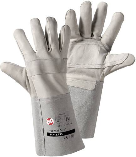 Worky 1826 Schweißer-Handschuh Rindnarbenleder und Spaltleder Größe (Handschuhe) von L+D worky