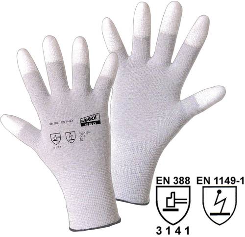 Worky L+D ESD TIP 1170-10 Nylon Arbeitshandschuh Größe (Handschuhe): 10, XL EN 388, EN 511 CAT II von L+D worky