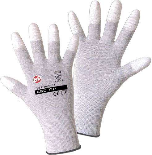 Worky L+D ESD TIP 1170-7 Nylon Arbeitshandschuh Größe (Handschuhe): 7, S EN 388:2016 CAT II 1 Paar von L+D worky