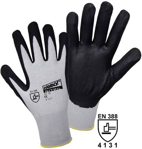 Worky L+D FOAM Nylon NITRILE 1158-7 Nylon Arbeitshandschuh Größe (Handschuhe): 7, S EN 388 CAT II von L+D worky