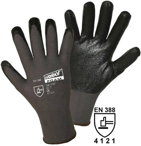 Worky L+D FOAM Nylon-Nitril 1157-L Nylon Arbeitshandschuh Größe (Handschuhe): 9, L EN 388 CAT II 1 von L+D worky